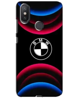 Чохол для Xiaomi Mi A2 Lite з картинкою «Логотип BMW та неонові дуги»