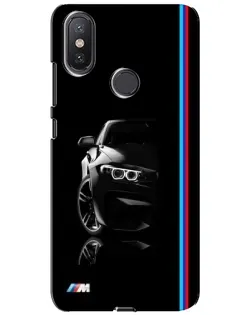 Чохол для Xiaomi Mi A2 Lite з картинкою «Силует BMW в темряві»