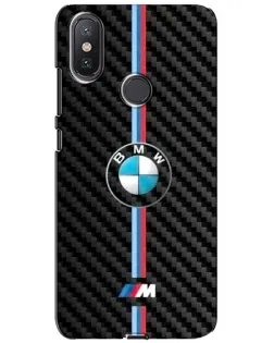Чохол для Xiaomi Mi A2 Lite з картинкою «Емблема BMW та карбон»