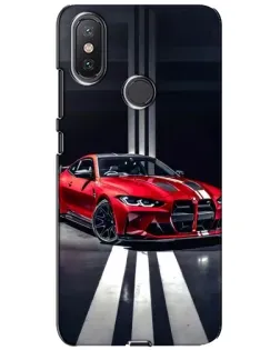Чохол для Xiaomi Mi A2 Lite з картинкою «Червона BMW на дорозі»