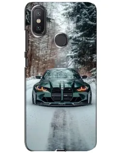 Чохол для Xiaomi Mi A2 Lite з картинкою «BMW у зимовому лісі»