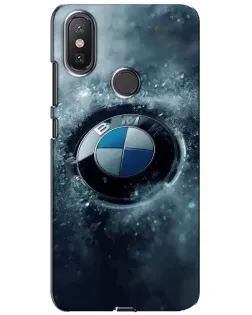 Чехол для Xiaomi Mi A2 Lite с картинкой «Логотип BMW — лед»