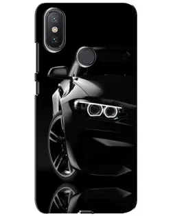 Чехол для Xiaomi Mi A2 Lite с картинкой «Черная BMW — профиль»