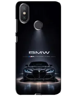 Чехол для Xiaomi Mi A2 Lite с картинкой «BMW сквозь ночной город»