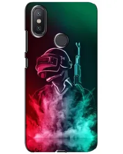Чохол для Xiaomi Mi A2 Lite з картинкою «PUBG — вогняний воїн»