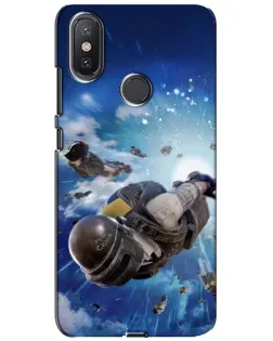 Чохол для Xiaomi Mi A2 Lite з картинкою «Десант PUBG — стрибок»