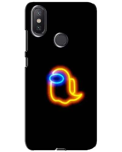 Чохол для Xiaomi Mi A2 Lite з картинкою «Among Us неонове сяйво»