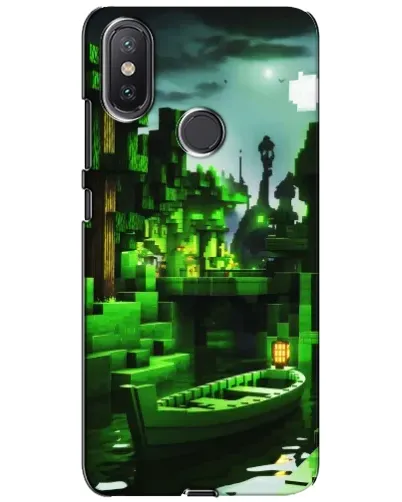 Чохол для Xiaomi Mi A2 Lite з картинкою «Minecraft лісовий пейзаж»
