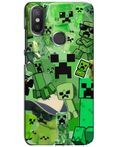 Чохол для Xiaomi Mi A2 Lite з картинкою «Кріпери Minecraft»