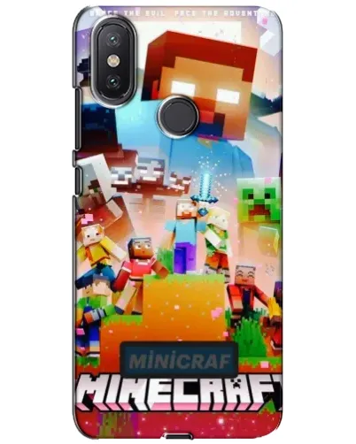 Чохол для Xiaomi Mi A2 Lite з картинкою «Minecraft герої гри»