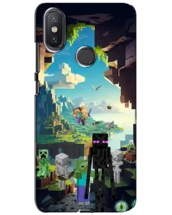 Чохол для Xiaomi Mi A2 Lite з картинкою «Ендермен у лісі»
