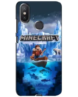 Чохол для Xiaomi Mi A2 Lite з картинкою «Minecraft льодянийсвіт»