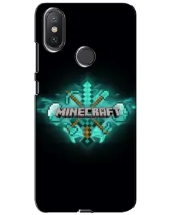 Чохол для Xiaomi Mi A2 Lite з картинкою «Minecraft Diamond лого»