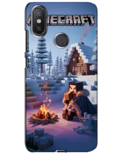 Чохол для Xiaomi Mi A2 Lite з картинкою «Зимовий Minecraft»