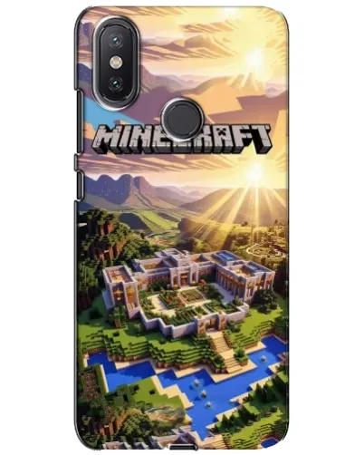 Чохол для Xiaomi Mi A2 Lite з картинкою «Minecraft панорама»