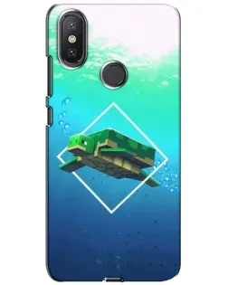 Чохол для Xiaomi Mi A2 Lite з картинкою «Черепаха Minecraft»