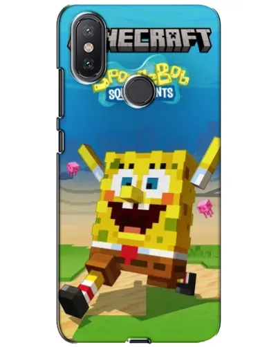 Чехол для Xiaomi Mi A2 Lite с картинкой «Губка Боб Minecraft» Чехол для Xiaomi Mi A2 Lite с картинкой «Губка Боб Minecraft»