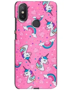 Чохол для Xiaomi Mi A2 Lite з картинкою «Unicorn паттерн рожевий»