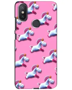 Чохол для Xiaomi Mi A2 Lite з картинкою «Єдинороги на рожевому»