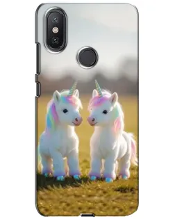 Чохол для Xiaomi Mi A2 Lite з картинкою «Пара єдинорогів»