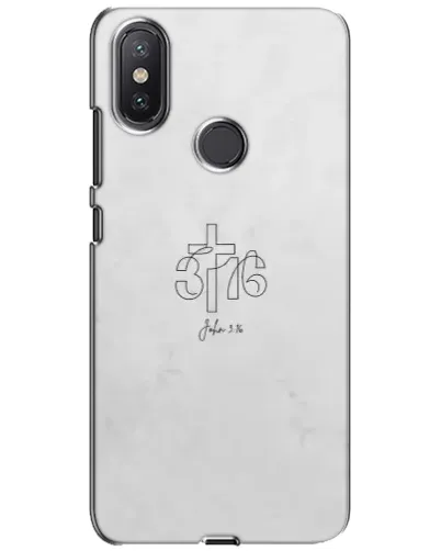 Чохол для Xiaomi Mi A2 Lite з картинкою «Івана 3:16 Хрест»