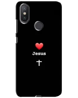 Чохол для Xiaomi Mi A2 Lite з картинкою «Серце - Jesus» Чохол для Xiaomi Mi A2 Lite з картинкою «Серце - Jesus»
