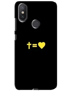Чохол для Xiaomi Mi A2 Lite з картинкою «Серце та Хрест»