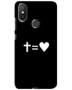 Чохол для Xiaomi Mi A2 Lite з картинкою «Хрест та Серце»