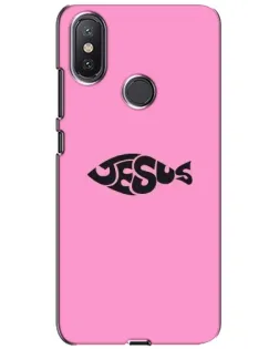 Чохол для Xiaomi Mi A2 Lite з картинкою «Рожевий символ Jesus»