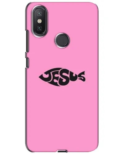Чохол для Xiaomi Mi A2 Lite з картинкою «Рожевий символ Jesus»
