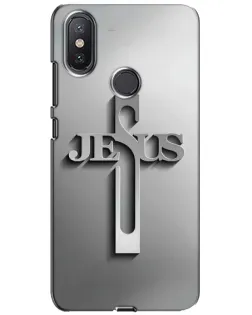 Чохол для Xiaomi Mi A2 Lite з картинкою «Металевий хрест Jesus»