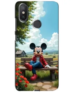 Чохол для Xiaomi Mi A2 Lite з картинкою «Міккі на лавці»