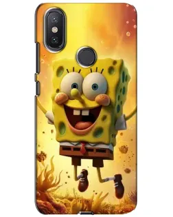 Чохол для Xiaomi Mi A2 Lite з картинкою «Губка Боб стрибає»