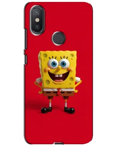 Чохол для Xiaomi Mi A2 Lite з картинкою «Спанч Боб на червоному»