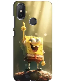 Чохол для Xiaomi Mi A2 Lite з картинкою «Сяючий Спанч Боб»