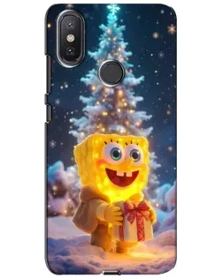 Чохол для Xiaomi Mi A2 Lite з картинкою «Різдвяний Спанч Боб»