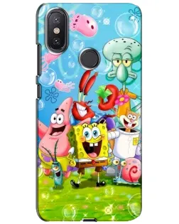 Чохол для Xiaomi Mi A2 Lite з картинкою «Губка Боб та друзі»