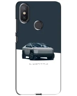 Чехол для Xiaomi Mi A2 Lite с картинкой «Серебристый Cybertruck Tesla»