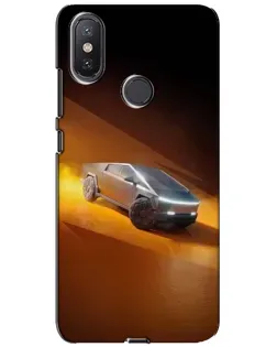 Чехол для Xiaomi Mi A2 Lite с картинкой «Cybertruck в пустыне»