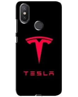 Чехол для Xiaomi Mi A2 Lite с картинкой «Tesla Red Logo»