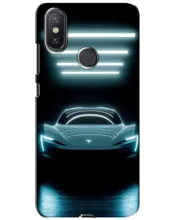 Чехол для Xiaomi Mi A2 Lite с картинкой «Tesla в неоне»
