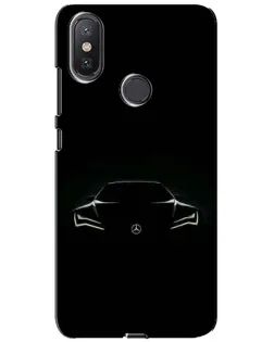 Чехол для Xiaomi Mi A2 Lite с картинкой «Mercedes — силуэт авто»