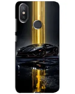 Чохол для Xiaomi Mi A2 Lite з картинкою «Нічний Lamborghini драйв»