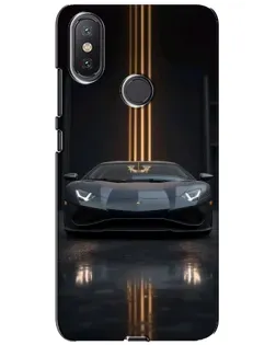 Чохол для Xiaomi Mi A2 Lite з картинкою «Lamborghini золоті лінії»