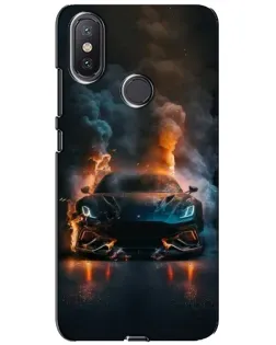 Чохол для Xiaomi Mi A2 Lite з картинкою «Lamborghini димна естетика»