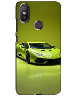 Чохол для Xiaomi Mi A2 Lite з картинкою «Салатовий Lamborghini Huracan»