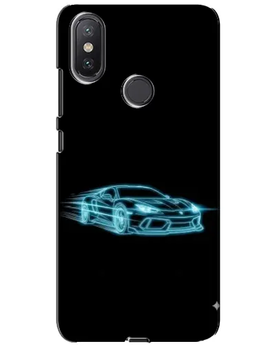 Чохол для Xiaomi Mi A2 Lite з картинкою «Неоновий контур Lamborghini» Чохол для Xiaomi Mi A2 Lite з картинкою «Неоновий контур Lamborghini»