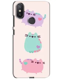 Чохол для Xiaomi Mi A2 Lite з картинкою «Pusheen тріо»
