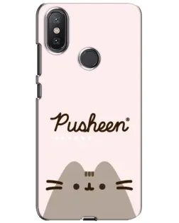 Чохол для Xiaomi Mi A2 Lite з картинкою «Pusheen логотип»