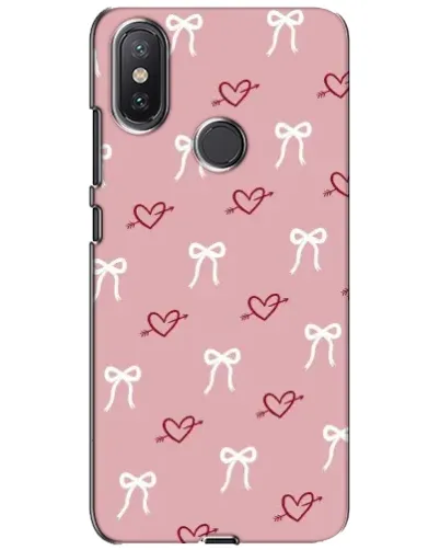 Чохол для Xiaomi Mi A2 Lite з картинкою «Серця та банти»